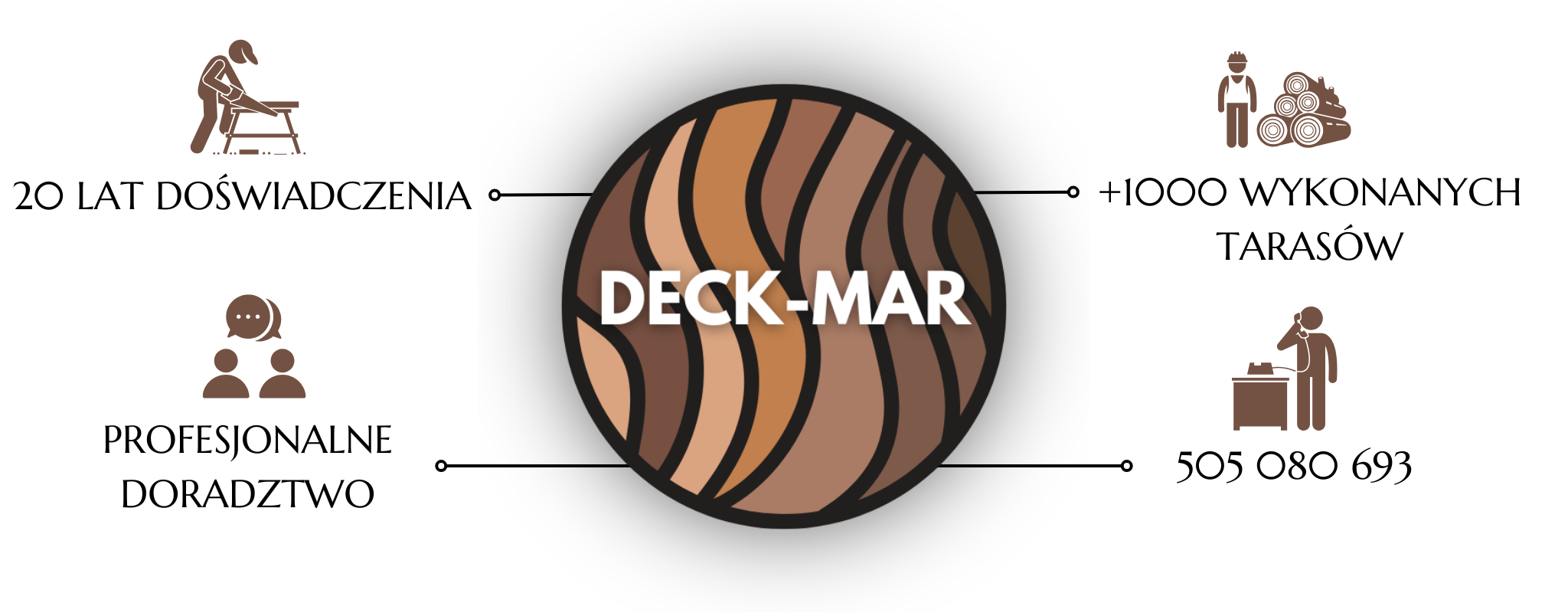 taras drewniany w deck-mar